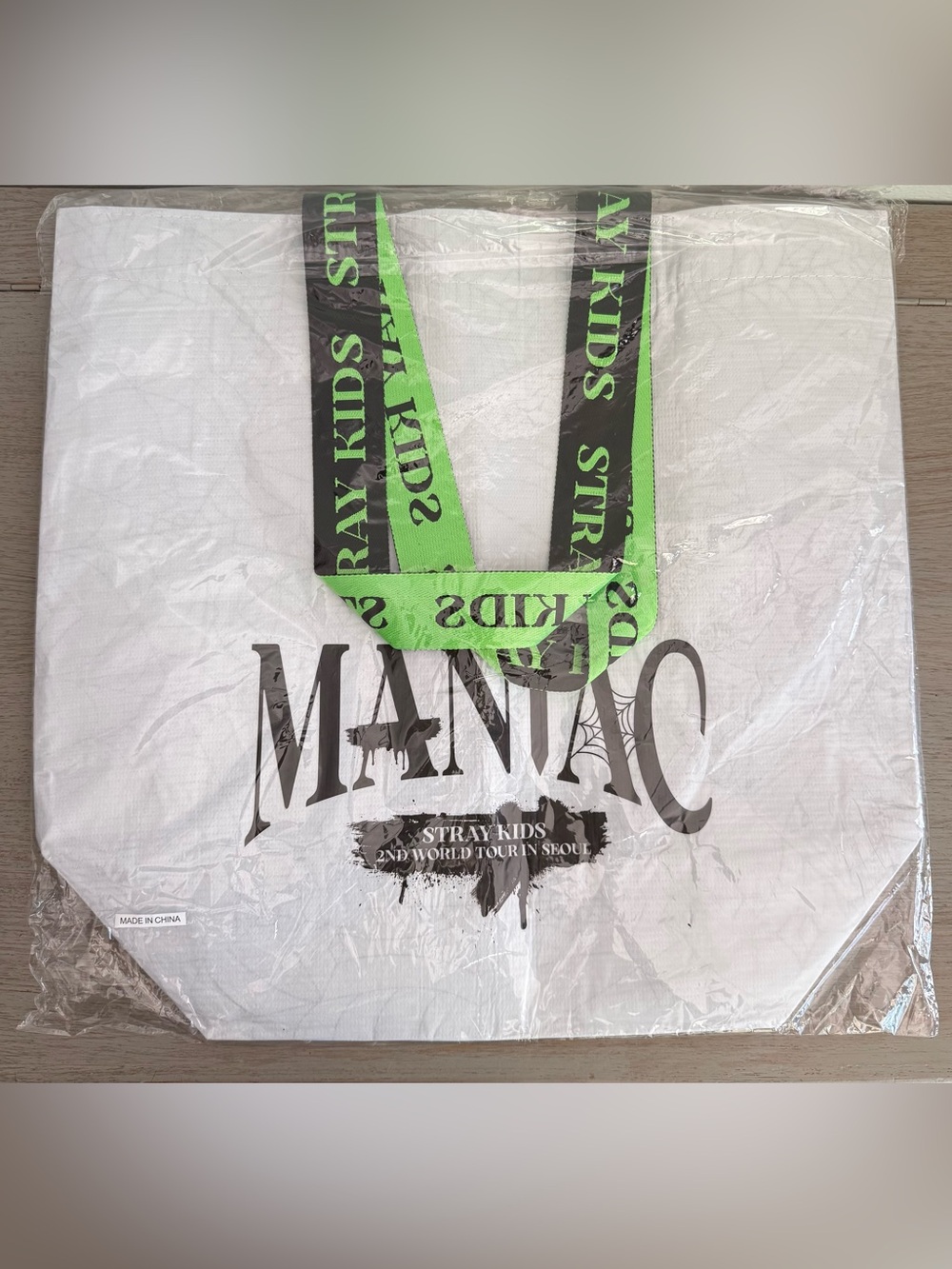 Stray Kids MANIAC 2nd World Tour Seoul REUSABLE TOTE BAG New Sealed K Pop